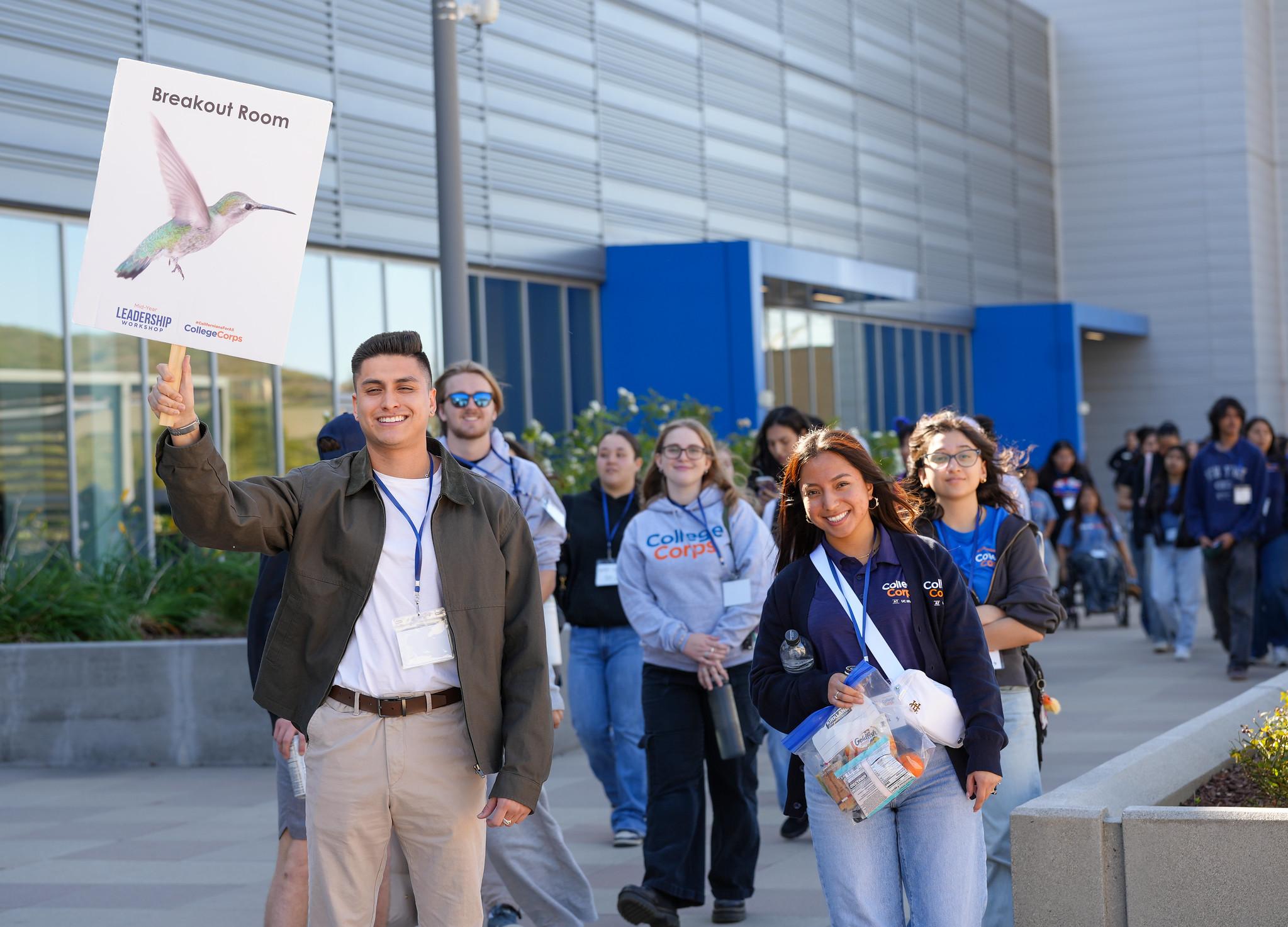 fellow group walking at mid year leadership event