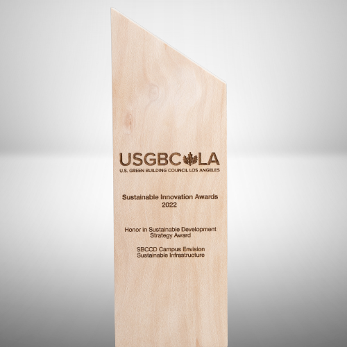 Honor in Sustainable Development Strategy Award for SBCCD's Campus Envision Sustainable Infastructure 2022