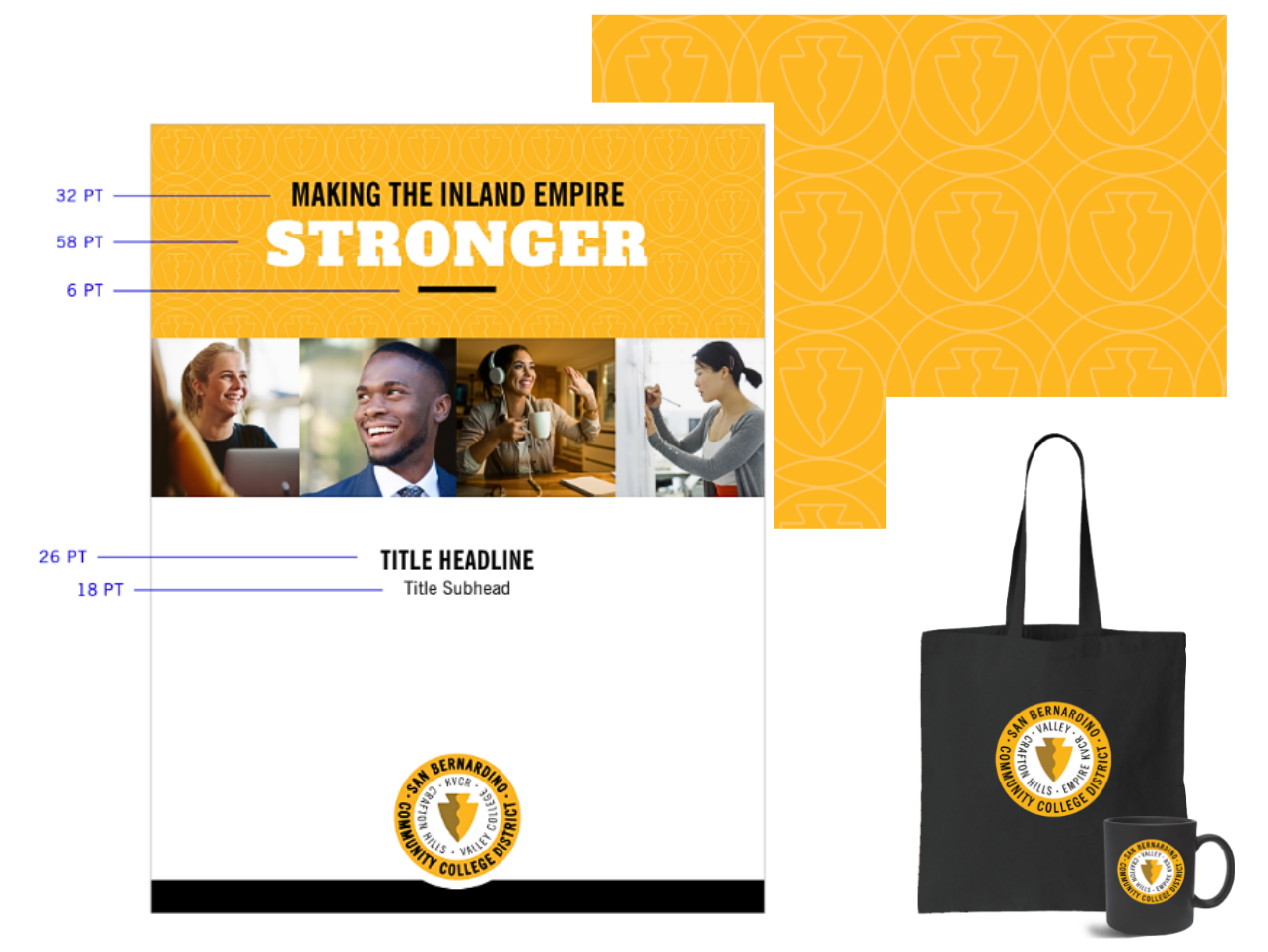 Collection of SBCCD branded items