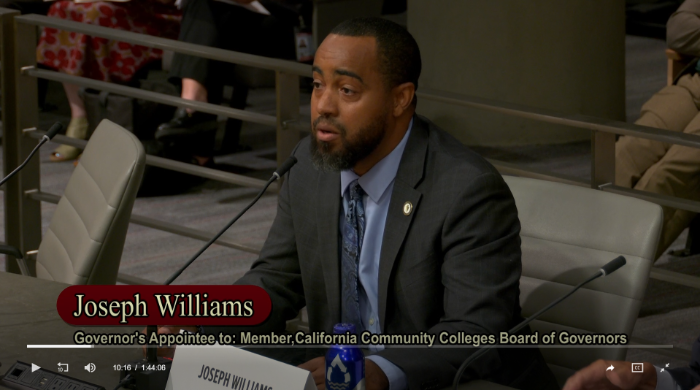 Joseph R. Williams testifying