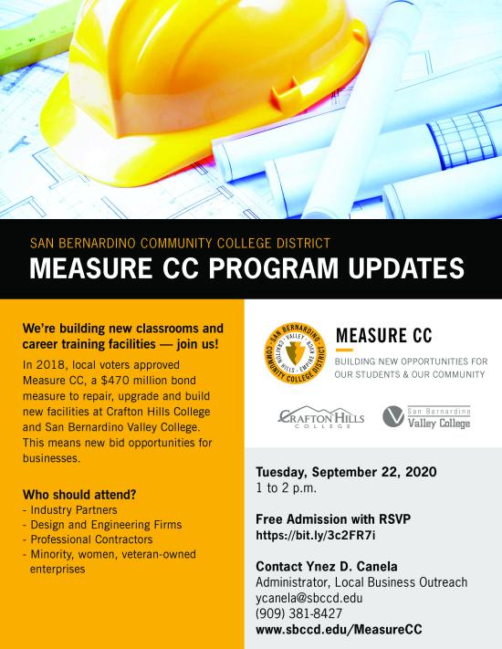sept 22 measure cc program update flyer